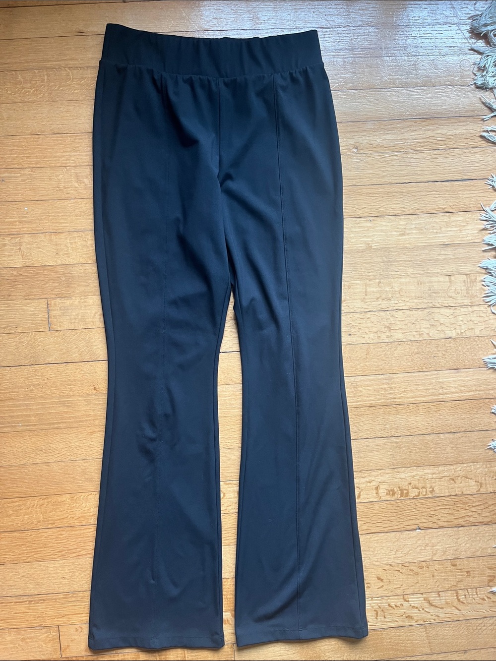 T by Talbots, flare, black pants, M